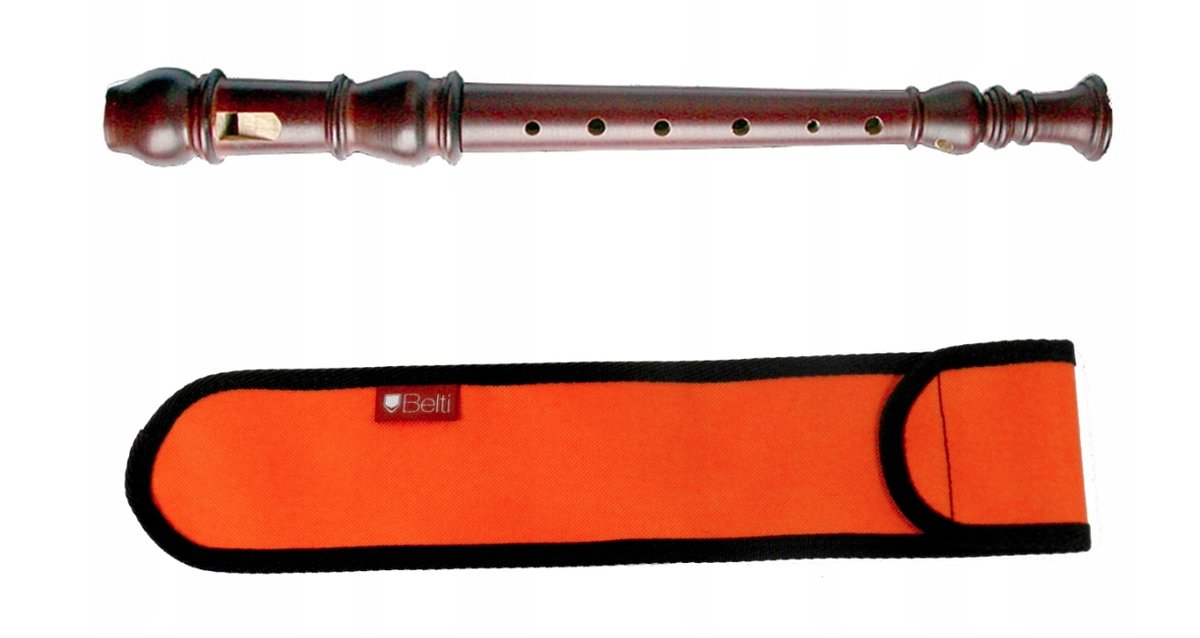 Flet prosty - sopran Mat Max FRYDERYK Renesansowy + pokrowiec pomarańczowy