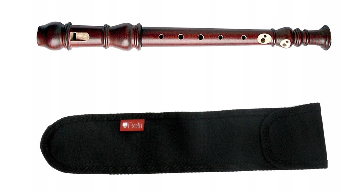 Flet prosty - sopran Mat Max FRYDERYK Barokowy + pokrowiec czarny