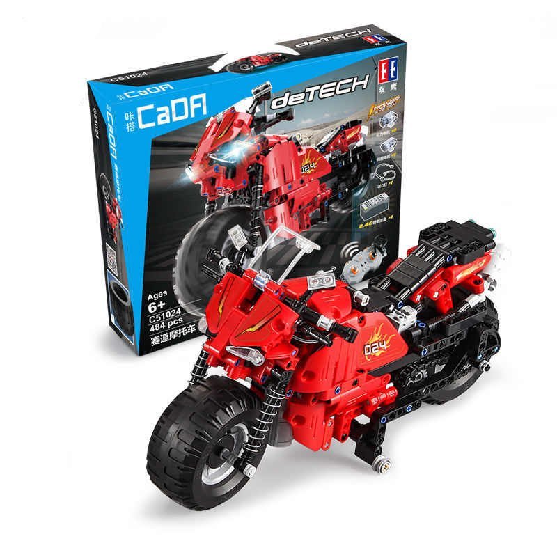 Klocki Technic Sportowy Motocykl Zdalnie Sterowany - CaDA C51024W