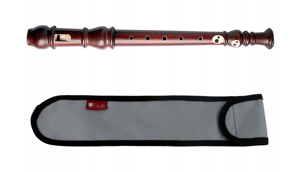 Flet prosty - sopran Mat Max FRYDERYK Barokowy + pokrowiec szary