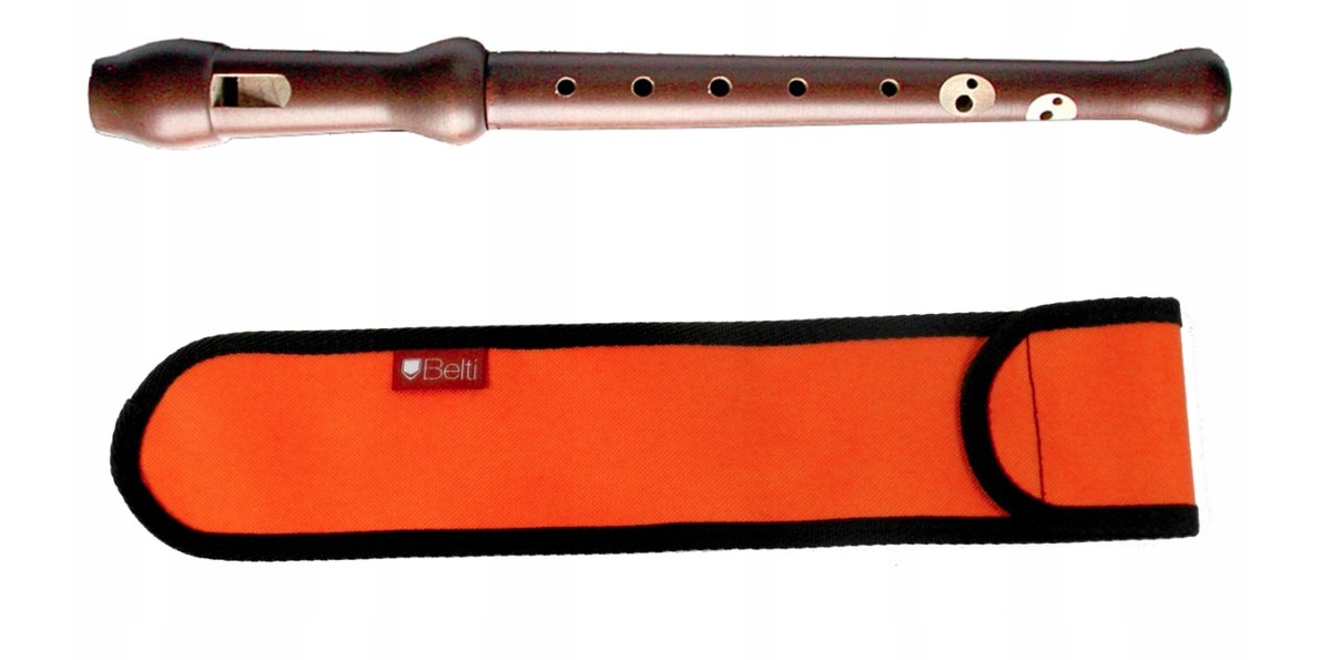 Flet prosty - sopran Mat Max JANKO Barokowy + pokrowiec pomarańczowy