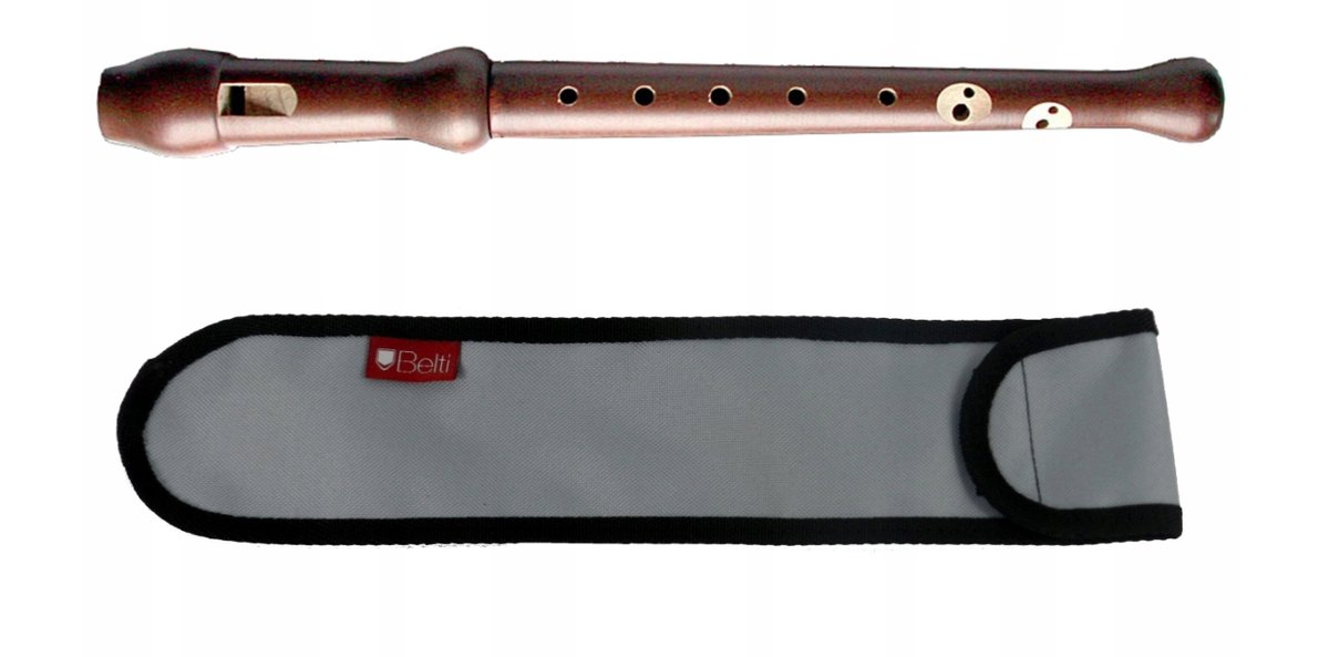 Flet prosty - sopran Mat Max JANKO Barokowy + pokrowiec szary