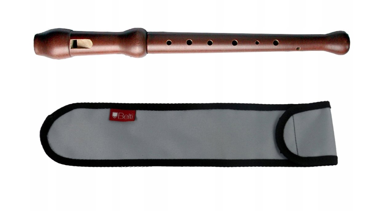 Flet prosty - sopran Mat Max JANKO Renesansowy + pokrowiec szary