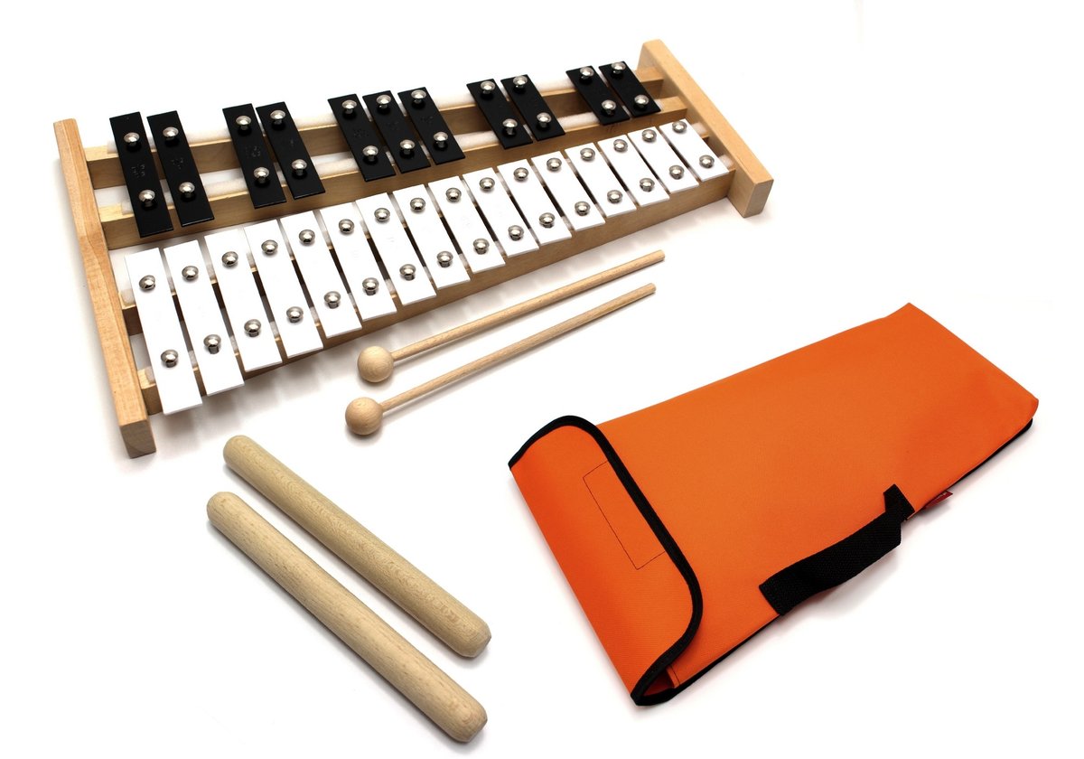 DZWONKI Chromatyczne CYMBAŁKI + POKROWIEC + Klawes pomarańczowy