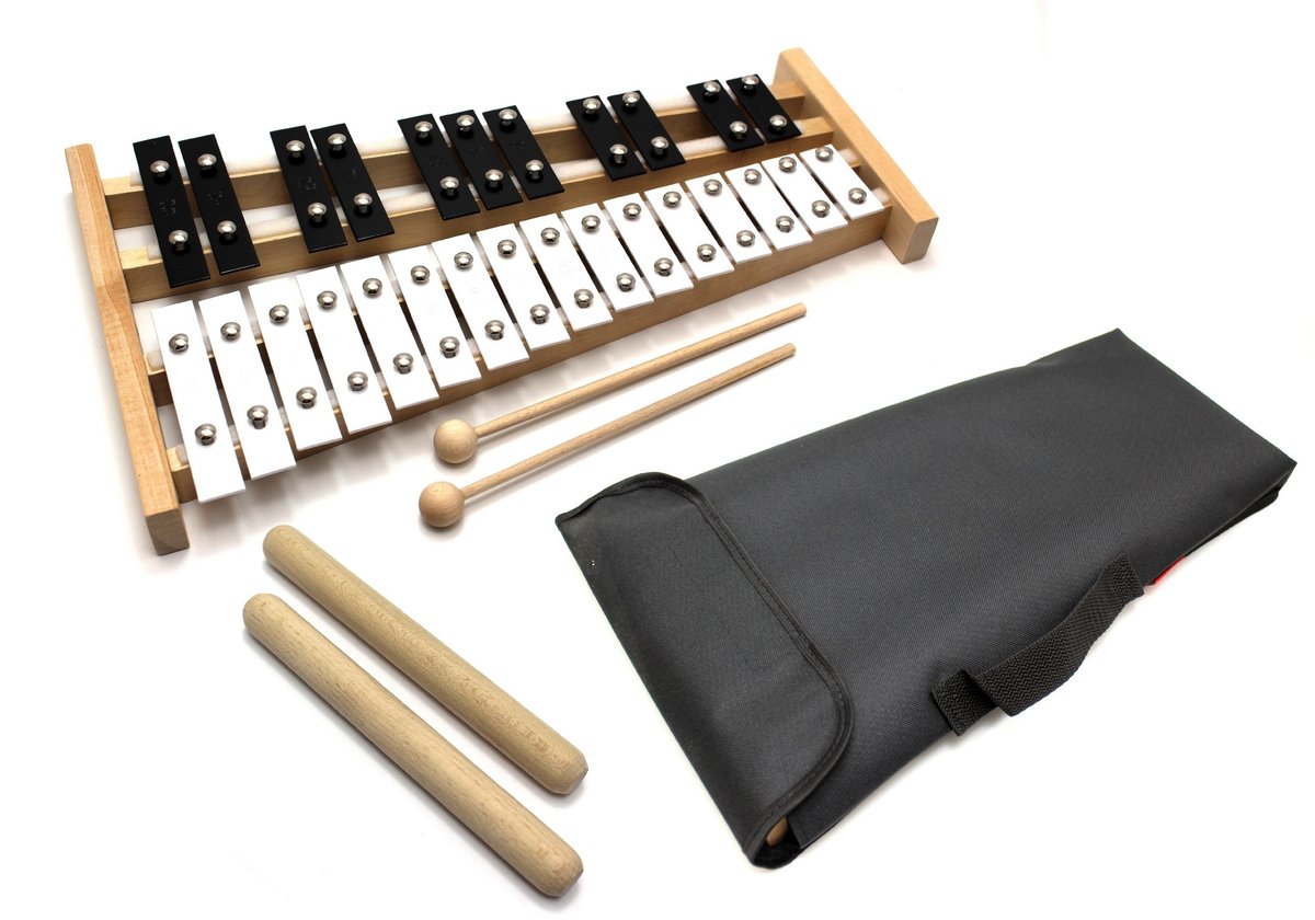 DZWONKI Chromatyczne CYMBAŁKI + POKROWIEC + Klawes czarny