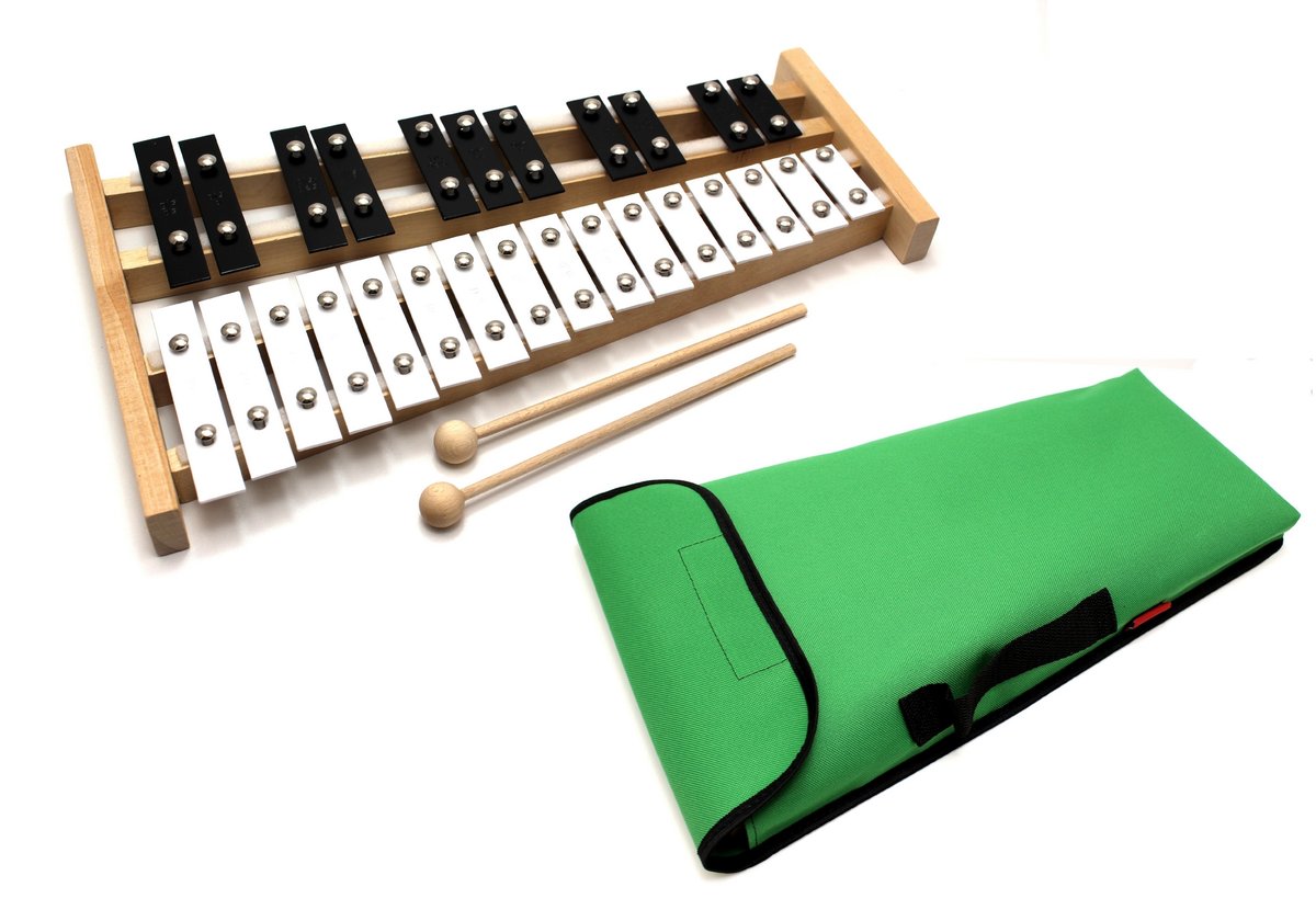 Dzwonki Chromatyczne Cymbałki + Pokrowiec zielony