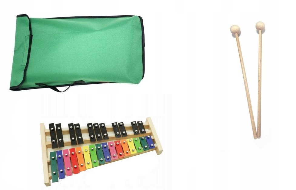 Dzwonki Chromatyczne Mat Max 27-tonowe kolorowe z pokrowcem zielony