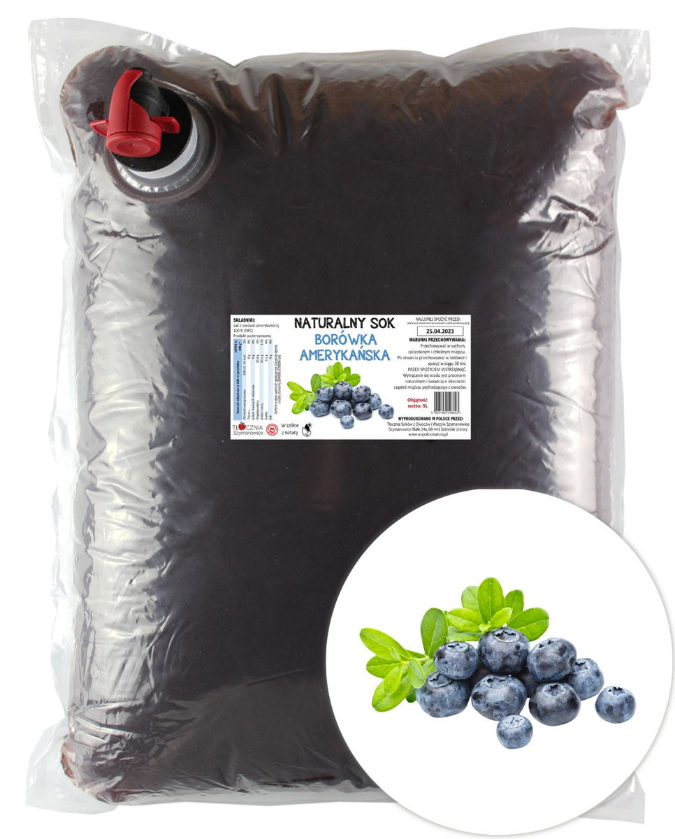 Sok z Borówki 100% 5L