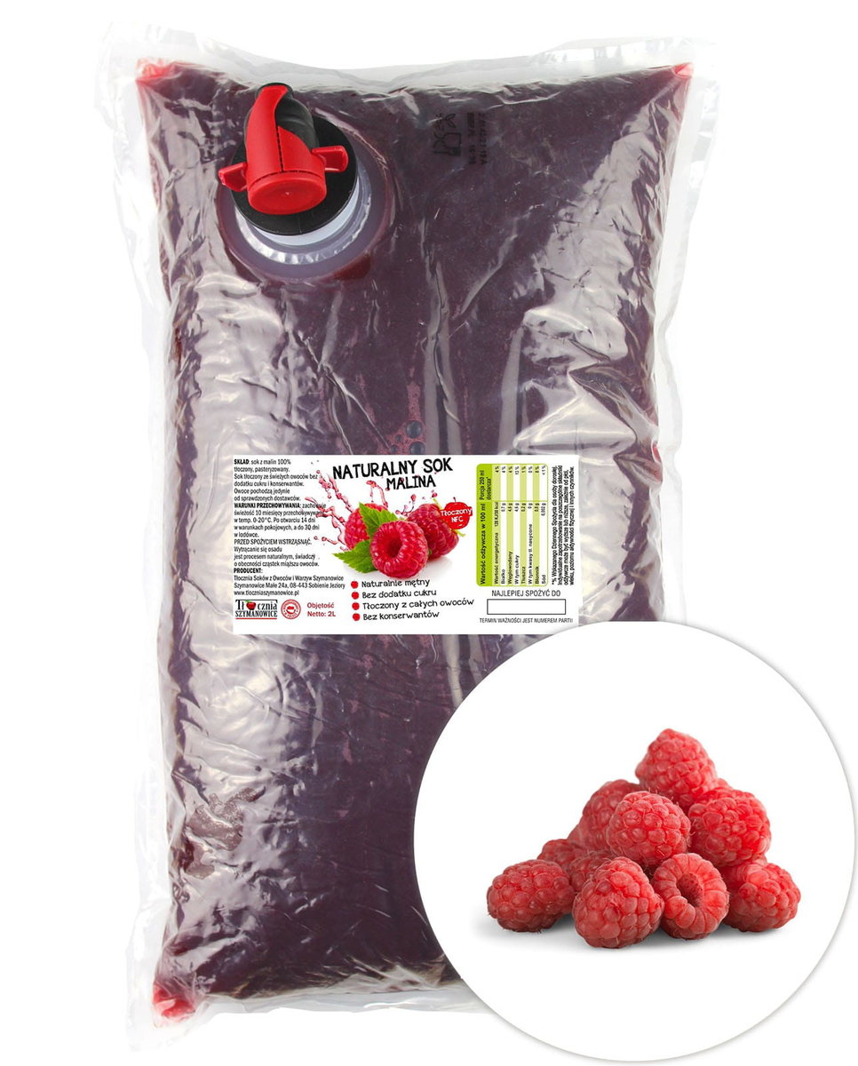 Sok z Maliny Malinowy Tłoczony 100% Nfc