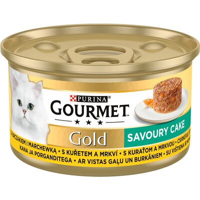 Purina Gourmet Gold Savoury Cake z Kurczakiem i marchewką 85g 13063