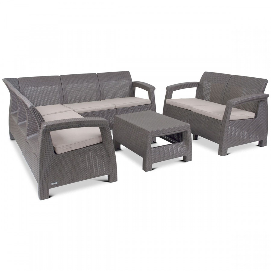 Narożnik CORFU RELAX LOVE Set z sofą : Kolor - cappuccino/piasek kod: BK-005251