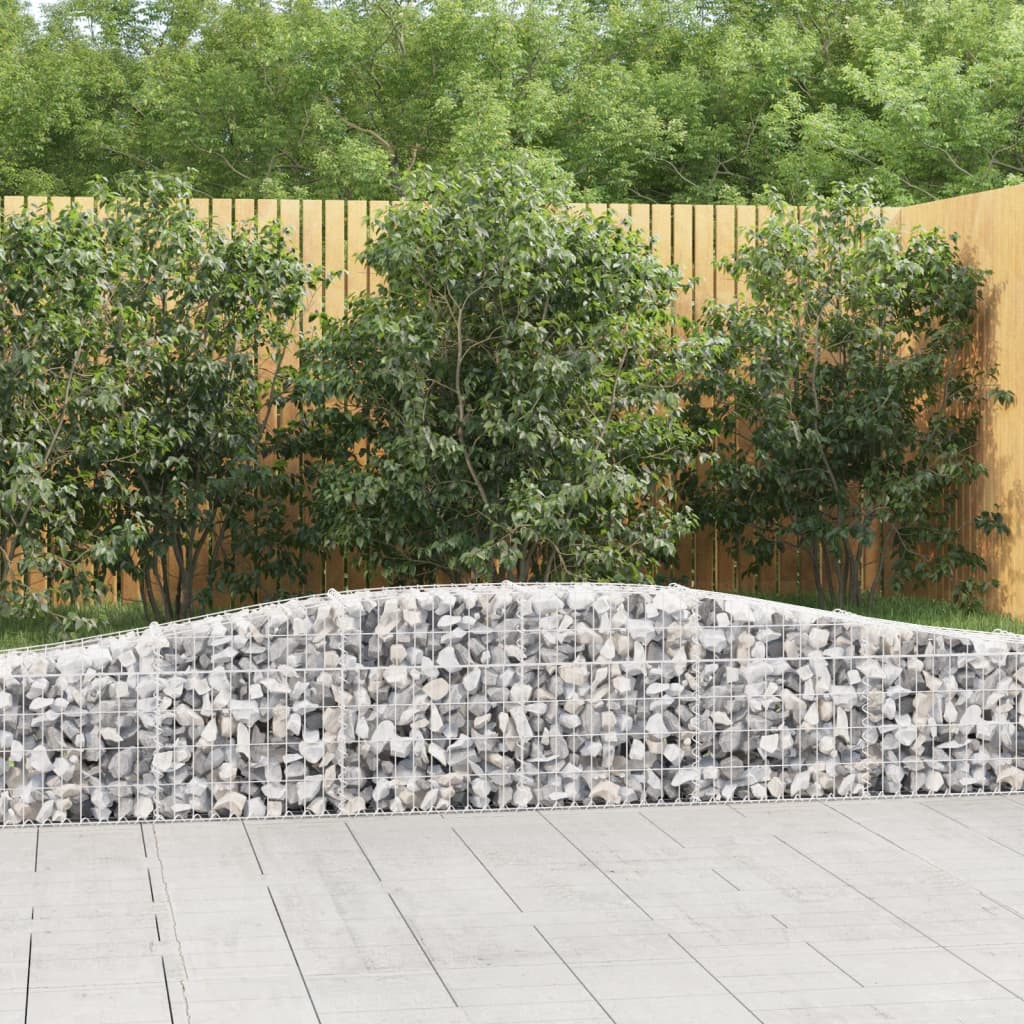 vidaXL Kosze gabionowe, 2 szt, 400x30x40/60 cm, galwanizowane żelazo