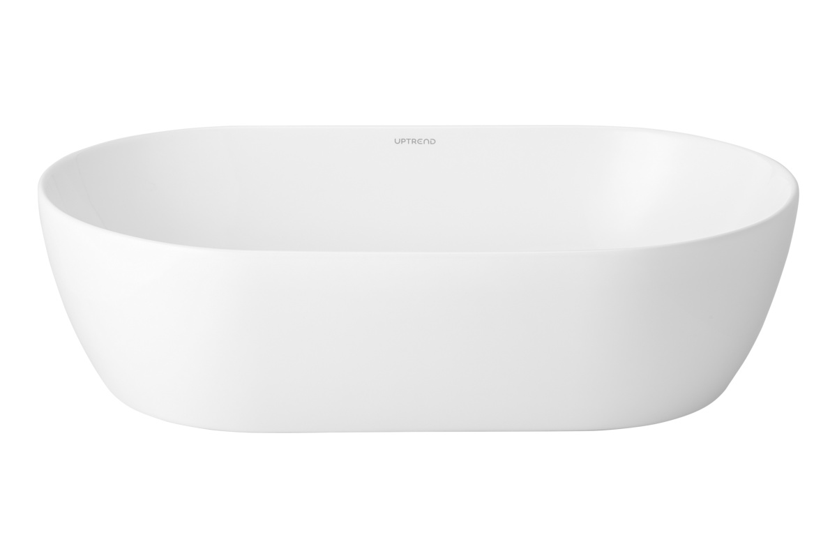 Uptrend Sparrow umywalka nablatowa 50x30 cm owalna biały połysk TR41385