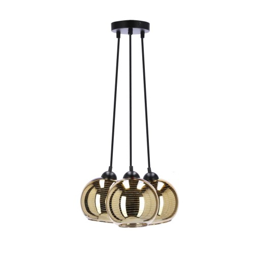 Trio lampa wisząca 3-punktowa czarna/złota 33-11961
