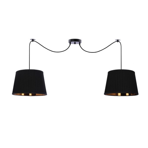 Lampa wisząca z czarno-złotymi abażurami 32-10254 z serii GILLO