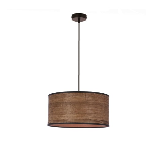 Legno lampa wisząca 1-punktowa czarna/ciemny dąb 31-18403