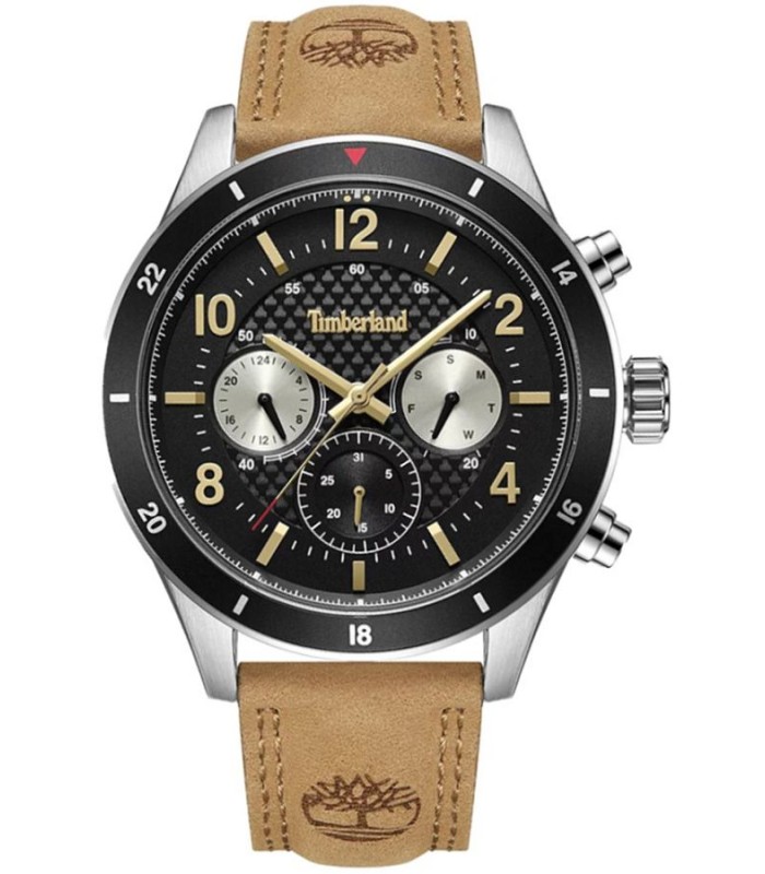 Timberland Męski analogowy zegarek kwarcowy ze skórzaną bransoletką TDWGF2201002