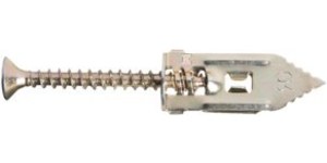 Łącznik metalowy do wbijania do płyty GK, gipsokarton, z wkrętem (opk=100szt)