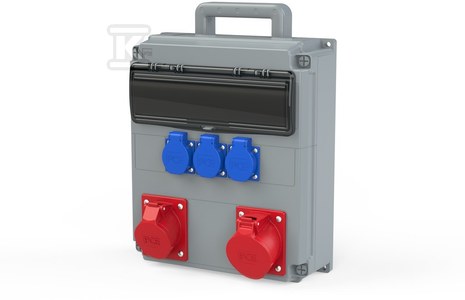 PCE Rozdzielnica przenośna z rączką OPOLE 32/5 16/5 3GS bez zabezpieczeń IP54 909210003W 909210003W