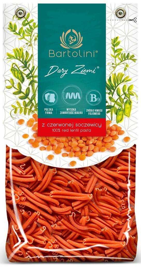 Bartolini Makaron (z soczewicy czerwonej) warkocz 250 g