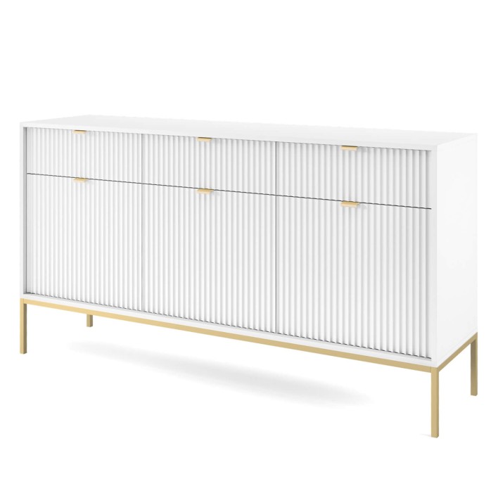 Komoda NOVA KSZ154 Biała / rama złota