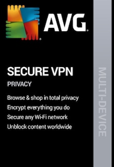 AVG Secure VPN (5 Devices, 1 Year) AVG GLOBAL - PC, Android, Mac, iOS -