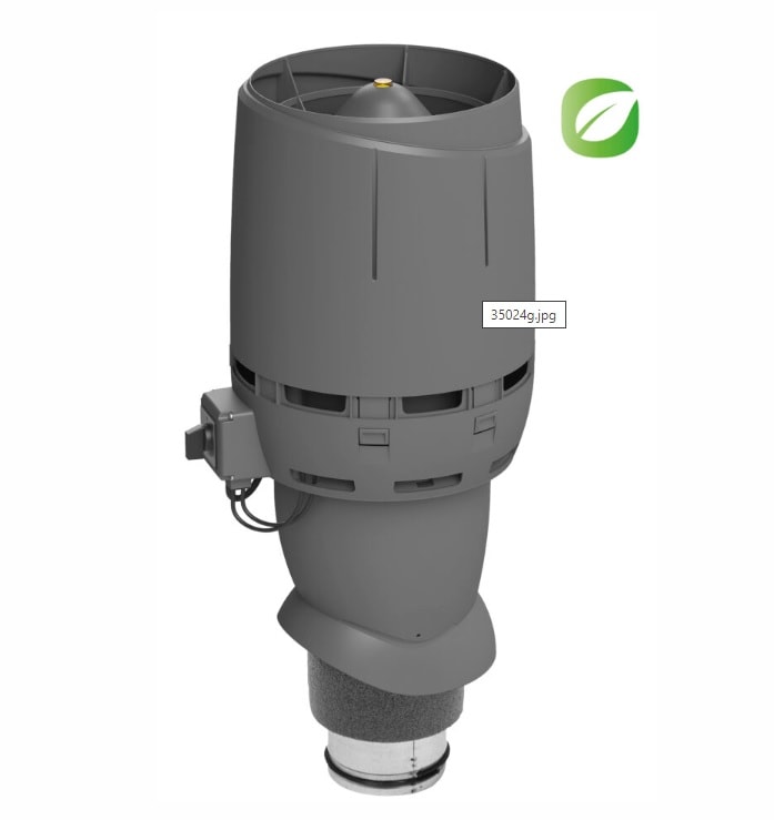VILPE WENTYLATOR DACHOWY ECO FLOW 125P/500 Antracyt - Specjalistyczny sklep - Raty 0% - Kup z PayPo i zapłać za 30 dni