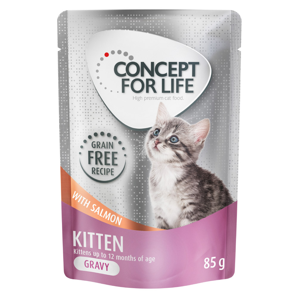 Concept for Life Kitten w sosie, łosoś - bez zbóż - 24 x 85 g