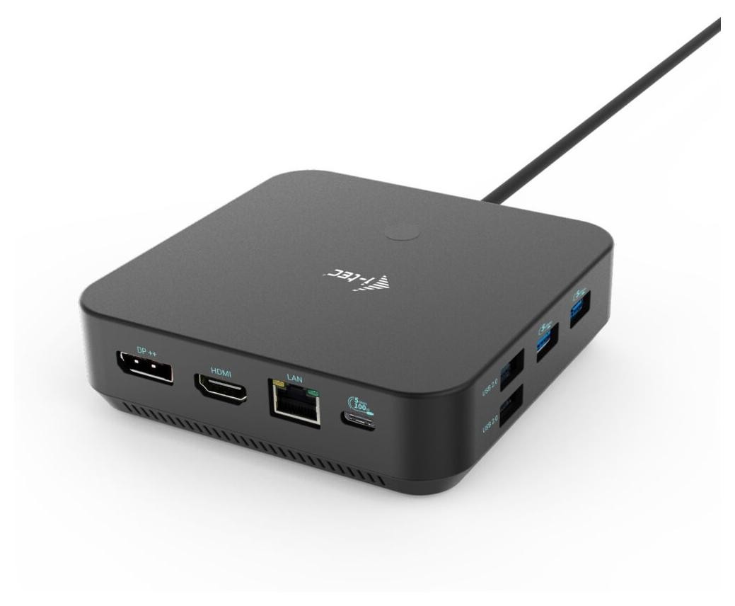 i-tec USB-C Triple Docking Station 1x HDMI 2x DP 3x4K / 1x5K LAN Audio 6x USB Power Delivery 100 W + i-tec Universal Charger 100 W - Stacja dokująca z zasilaczem C31TRI4KDPDPRO100