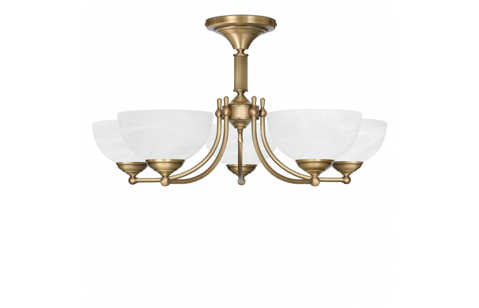 Niski żyrandol z mosiądzu V-S5AK