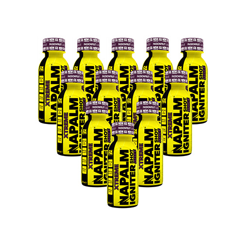 FITNESS AUTHORITY Xtreme Napalm Igniter Juice Shot - 12x 120ml - Passion Fruit | 12szt. - Shoty i żele