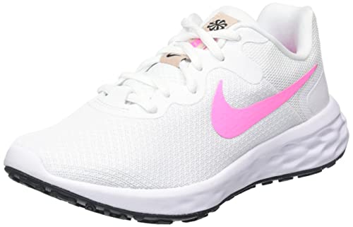 Nike Damskie trampki W Revolution 6 Nn, Biały Różowy Zaklęcie Skamieniałość Kamień Czarny, 41 EU