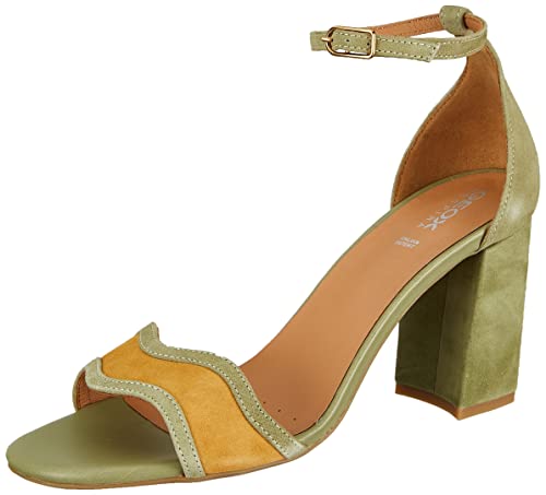 Geox Sandały damskie D New Eeraklia 80, pistacjowe/mustard, 36 EU, pistachio mustard, 36 EU