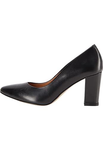 usha BLACK LABEL Damskie skórzane czółenka, czarne, rozmiar 38 EU, czarny, 38 EU