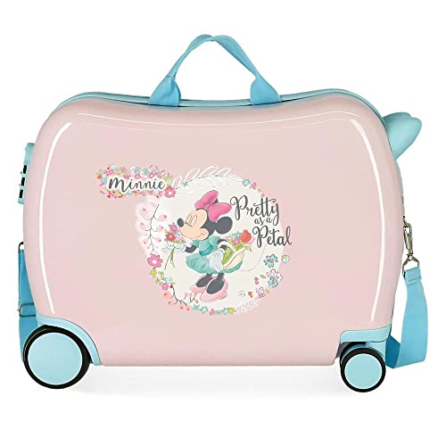 Disney Minnie Florals walizka dziecięca, różowa, 50 x 38 x 20 cm, sztywna, zamknięcie z tworzywa ABS, 34 l, 1,8 kg, 4 koła, bagaż podręczny