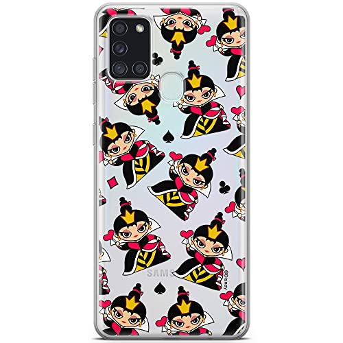 ERT GROUP etui na telefon Samsung A21s, case oryginalny i oficjalnie licencjonowany przez Disney, wzór Queen of Hearts 002, optymalnie dopasowane, plecki z TPU częściowo przeźroczyste