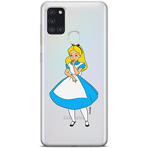 ERT GROUP etui na telefon Samsung A21s, case oryginalny i oficjalnie licencjonowany przez Disney, wzór Alice 010, optymalnie dopasowane, plecki z TPU częściowo przeźroczyste