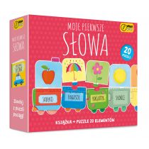 Puzzle 20 el. Moje pierwsze słowa + książka Wilga Play