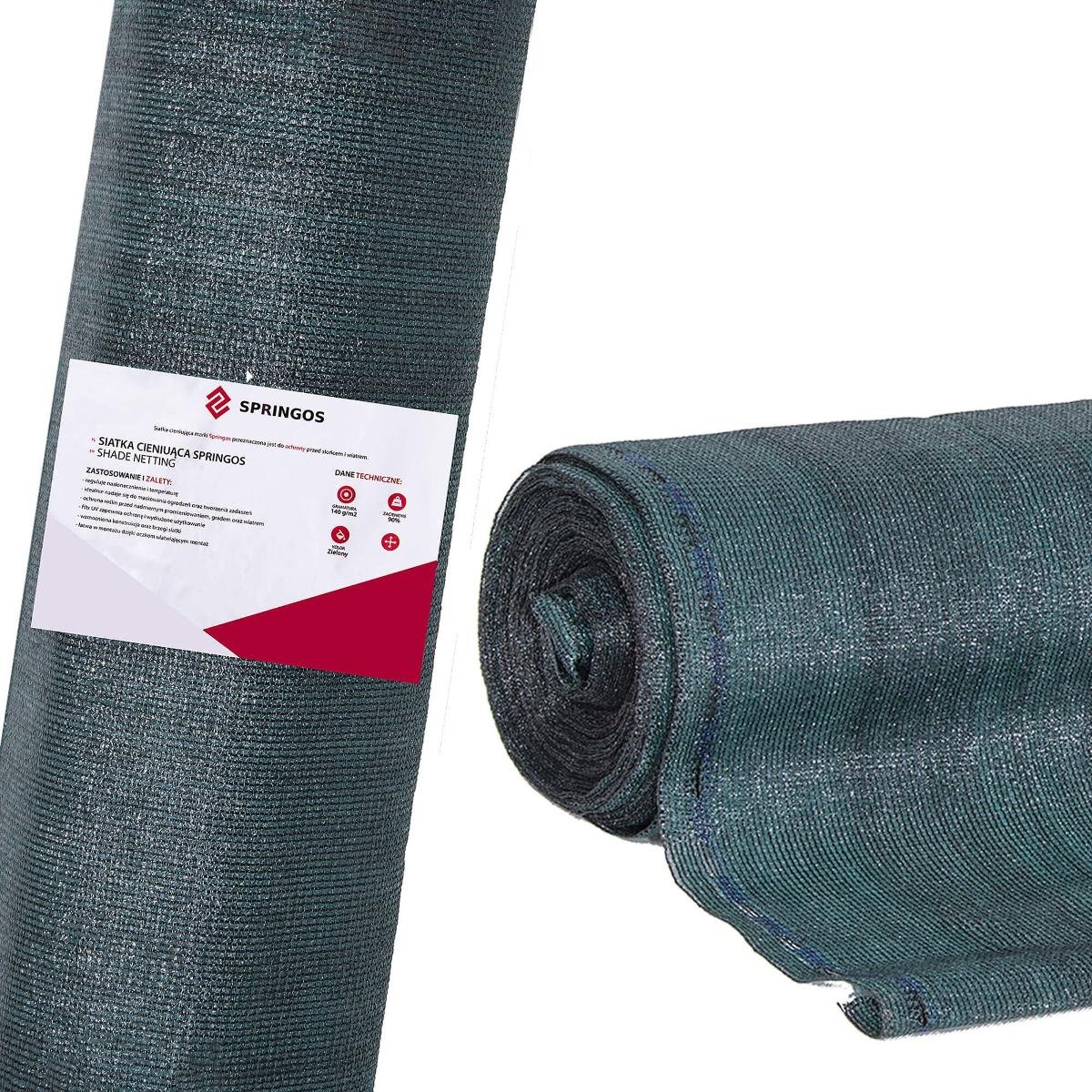 Siatka cieniująca 90% 1,2x25m zielona SN0028