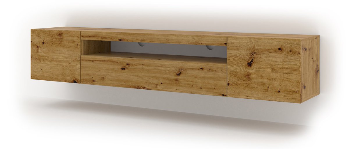 Szafka RTV AURA 200 wisząca dąb artisan
