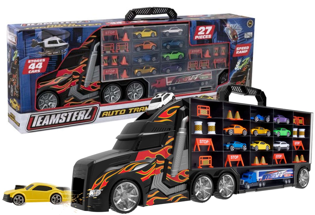 HTI Teamsterz Mega Transporter + 8 autek