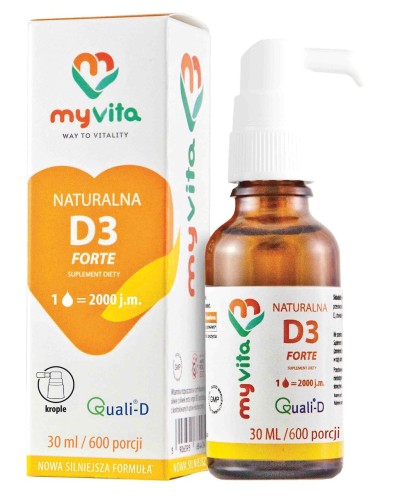 MyVita Naturalna witamina D3 D-3 2000IU 600 kropli 30ml