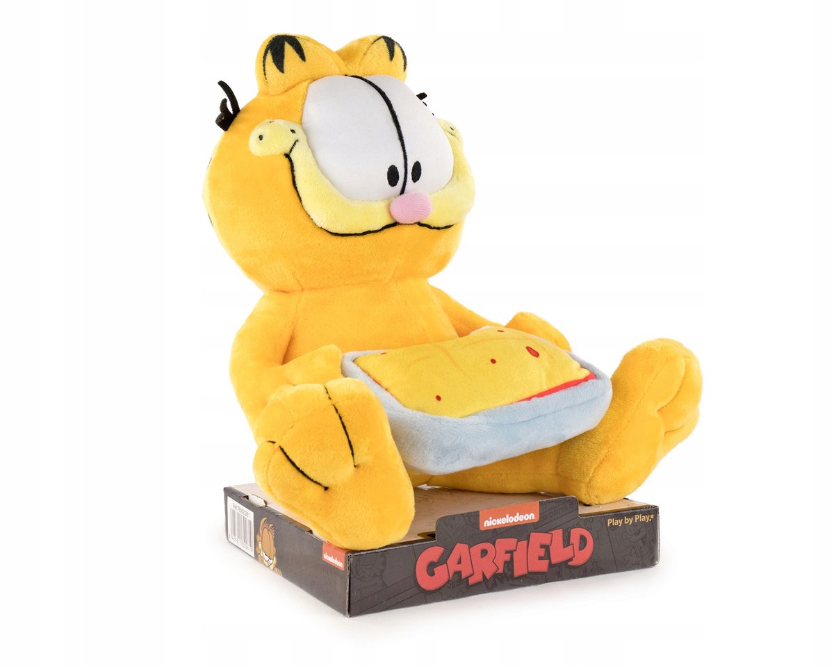 Kot GARFIELD siedzący z lasagną pluszak 23cm oryginalny