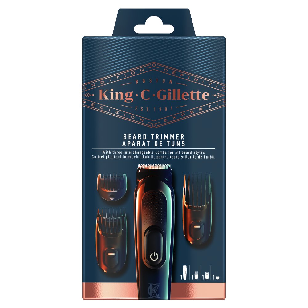 Gillette King C.Zestaw z męskim bezprzewodowym trymerem do brody # z wartością produktów powyżej 89zł!