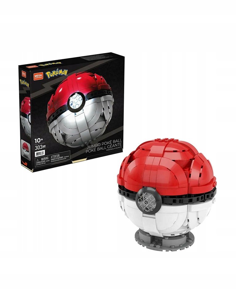 Mattel Klocki plastikowe Mega Construx Pokemon Jumbo Poke Ball HBF53