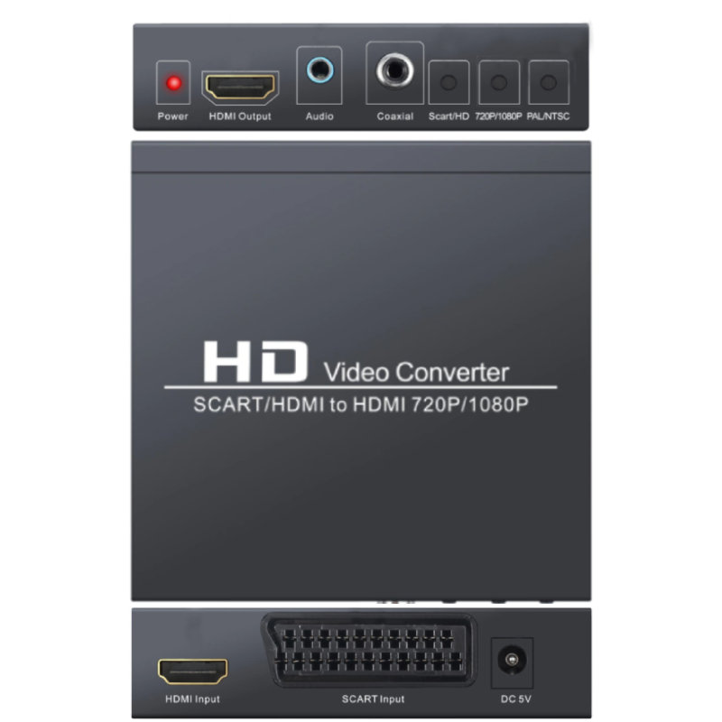 KONWERTER ANALOGOWY EURO SCART NA HDMI SPDIF OBRAZ