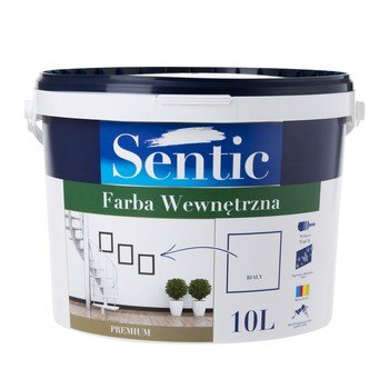 Farba wewnętrzna akrylowa Sentic Premium biała 10 l