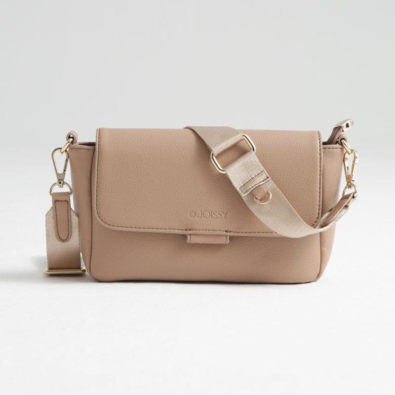 Mała torebka crossbody na ramię dla Mamy KENZA blush beige