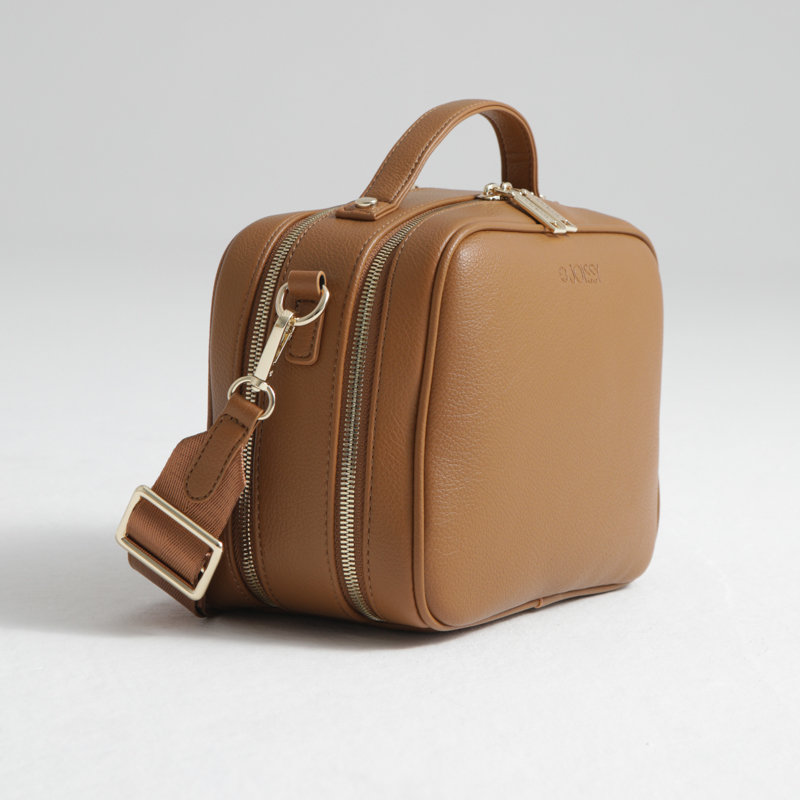 Torebka crossbody i organizer do wózka 2w1 dla Mamy VERA caramel