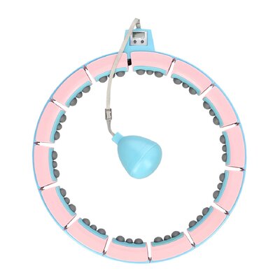 FH06 BLUE/PINK HULA HOP Z OBCIĄŻNIKIEM I LICZNIKIEM